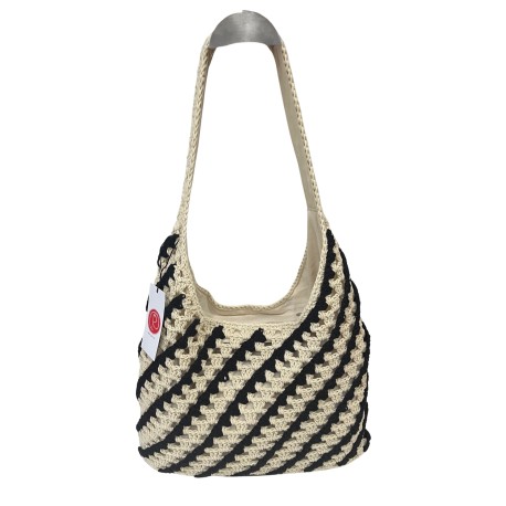 Bolso Crochet Hombro Beige