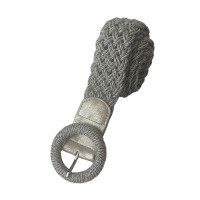Cinturón Trenza Plateado