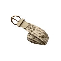 Cinturón Trenzado Beige
