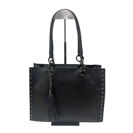 Bolso Asas Tachuelas Oscuro