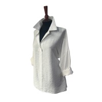 Camisa Blanca Manga Francesa