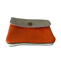 Monedero Piel Naranja