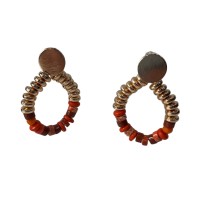 Pendientes Aros Lágrima Naranjas