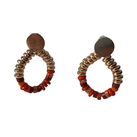 Pendientes Aros Lágrima Naranjas