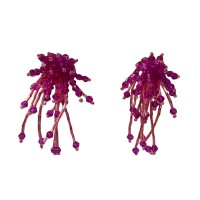 Pendientes Rosa Fucsia Bolitas