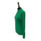 Jersey de punto fino verde hierba con cuello medio