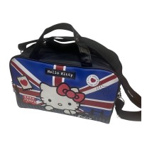 Bolso Hello Kitty mediano negro con asas y correa larga