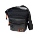 Bolso bandolera unisex negro con compartimentos de lona impermeable
