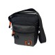 Bolso bandolera unisex negro con compartimentos de lona impermeable