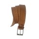 Cinturón unisex de cuero marrón camel para vaqueros