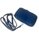 Bolso de piel azul intenso con bandolera para móvil