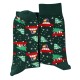 Calcetines de Navidad verdes con ilustraciones festivas