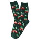 Calcetines de Navidad verdes con ilustraciones festivas