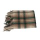 Bufanda Beige Tostado Verde Bosque Flecos Lana Invierno