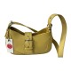 Bolso bandolera amarillo mantequilla con cremallera y correa ajustable