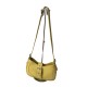 Bolso bandolera amarillo mantequilla con cremallera y correa ajustable