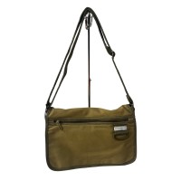 Bolso bandolera de lona camel con bolsillos y gran capacidad