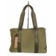 Bolso Tote de Lona Impermeable Verde Kaki con Bandolera