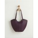 Bolso Tote de Hombro en Tono Burdeos con Asas Ajustables 