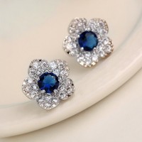 Pendientes Flor Azul