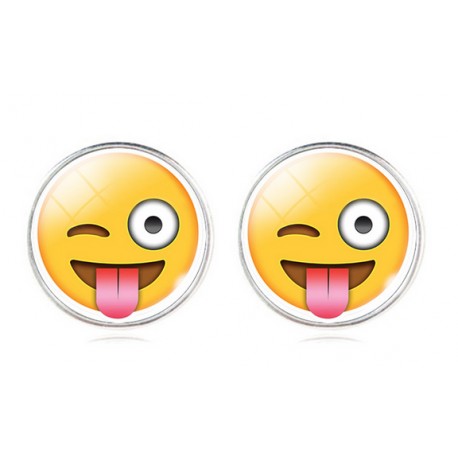 Pendientes Emoticono Guiño