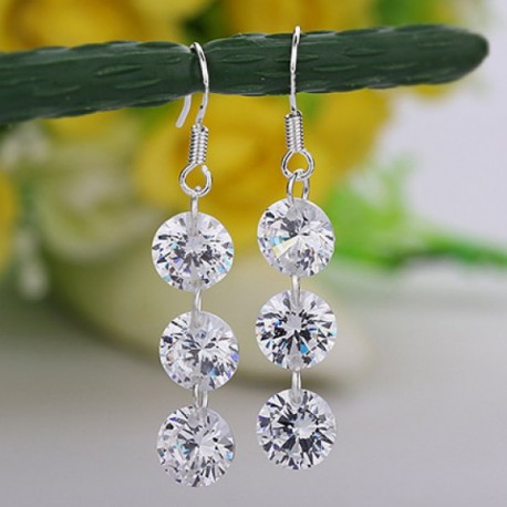 Pendientes Cristales Plata