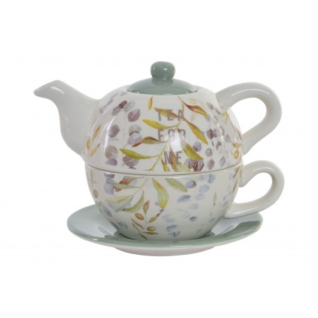Tetera Taza Hojas