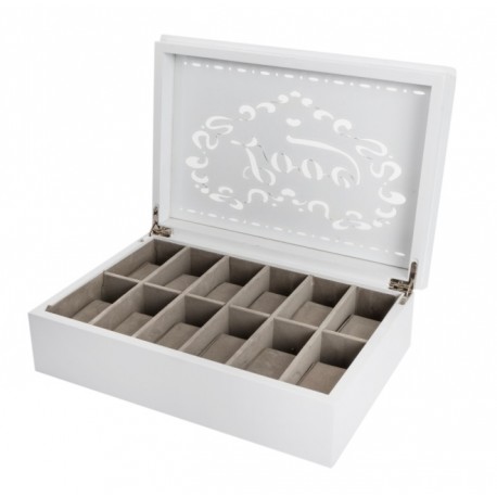 Caja Relojes Corazón Blanco